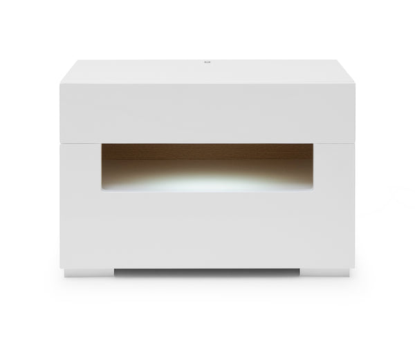 Ceres Modern White Lacquer Nightstand Model VGWCCG05-WHT