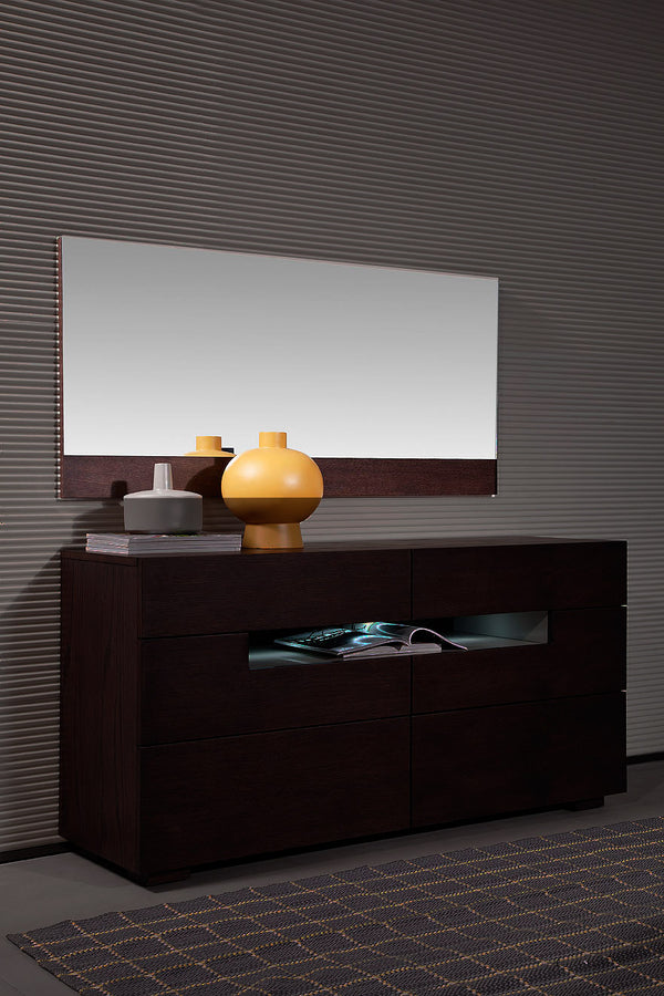 Modrest Ceres Modern Brown Oak Bedroom Mirror Model VGWCCG05M-WNG