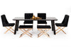 Modrest Chadwick Modern Ebony & Rosegold Dining Table Model VGHB297T3-EBN