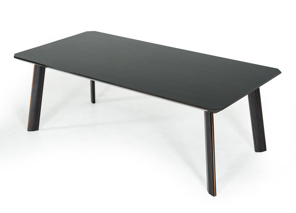 Modrest Chadwick Modern Ebony & Rosegold Dining Table Model VGHB297T3-EBN