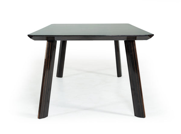 Modrest Chadwick Modern Ebony & Rosegold Dining Table Model VGHB297T3-EBN