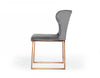 Modrest Chadwick Modern Grey Velvet & Rosegold Dining Chair Model VGHBHN54-GRY
