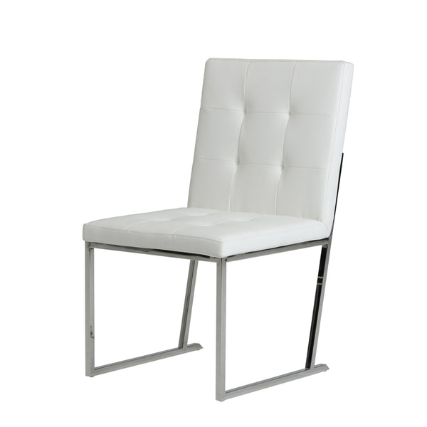 Click Modern White Leatherette Dining Chair (Set of 2)
