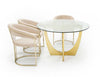 Chambers Glass & Gold Dining Table