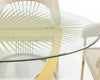 Chambers Glass & Gold Dining Table