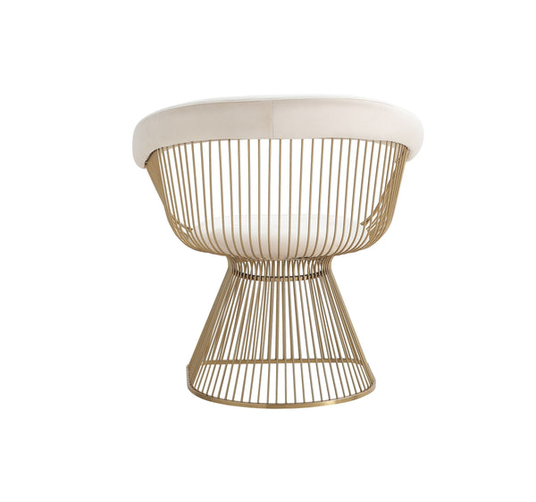 Modrest Chandler Modern Beige Velvet & Gold Dining Chair Model VGZAY007-BEI-DC