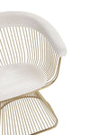 Modrest Chandler Modern Beige Velvet & Gold Dining Chair Model VGZAY007-BEI-DC