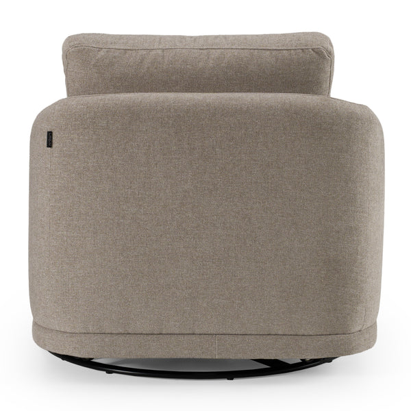 Divani Casa Chantry Modern Grey Sand Fabric Swivel Accent Chair Model VGKK-KF.8592-CHR-SAND
