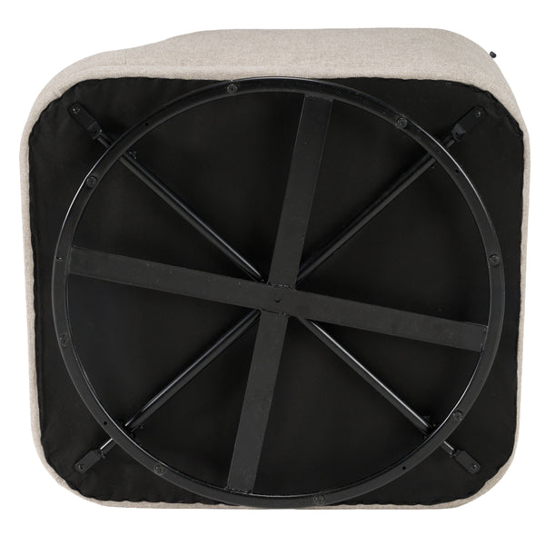 Divani Casa Chantry Modern Grey Sand Fabric Swivel Accent Chair Model VGKK-KF.8592-CHR-SAND