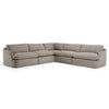 Chantry Modern Grey Sand Fabric Sectional Sofa