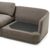 Chantry Modern Grey Sand Fabric Sectional Sofa