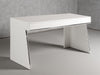 Chelsey- Modern White and Stainless Steel Desk