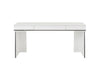 Chelsey- Modern White and Stainless Steel Desk