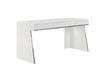 Chelsey- Modern White and Stainless Steel Desk