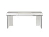 Chelsey- Modern White and Stainless Steel Desk