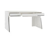 Chelsey- Modern White and Stainless Steel Desk