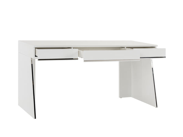 Modrest Chelsey Modern White And Stainless Steel Desk Model VGBB-MQ2102-W-D