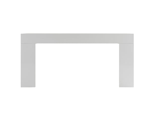 Chelsey- Modern White and Stainless Steel Desk