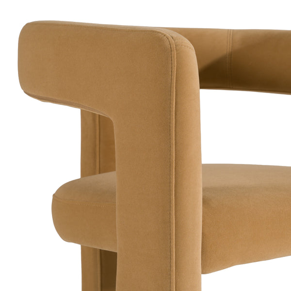 Cherish Modern Tan Fabric Dining Chair