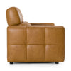 Chevak Modern Brown Leather Sofa w/ 2 Recliners