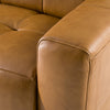 Chevak Modern Brown Leather Sofa w/ 2 Recliners