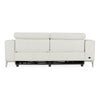 Chignik Modern White Leather Sofa w/ 2 Recliners