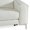 Chignik Modern White Leather Sofa w/ 2 Recliners