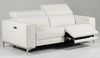 Chignik Modern White Leather Sofa w/ 2 Recliners