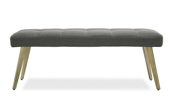 Modrest Cici Contemporary Grey & Antique Brass Bench Model VGGAGA-8635BE-GRY-B