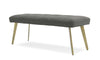 Modrest Cici Contemporary Grey & Antique Brass Bench Model VGGAGA-8635BE-GRY-B