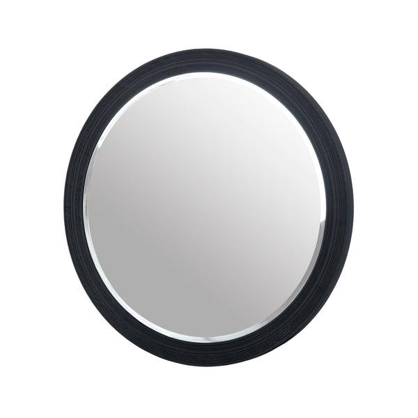 Lamod Cirque Modern Black Ash Round Mirror Model VGVC-J2368-M