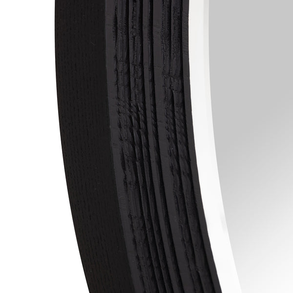 Lamod Cirque Modern Black Ash Round Mirror Model VGVC-J2368-M