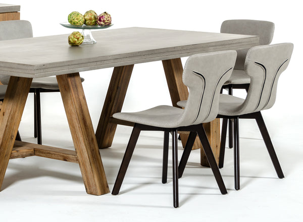 Zach Modern Grey Eco-Leather Dining Chair (Set of 2)