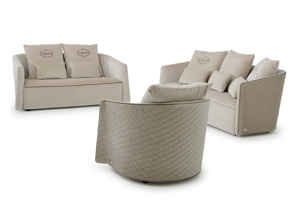 A&X Talin Modern Beige Fabric Sofa Set Model VGUNCK006
