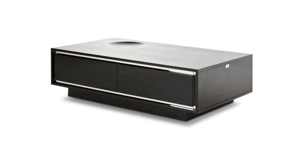 A&X Grand Modern Black Crocodile Lacquer Coffee Table With 2 Drawers Model VGUNCK8315-BLK