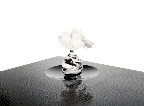 A&X Grand Modern Black Crocodile Lacquer Coffee Table With 2 Drawers Model VGUNCK8315-BLK