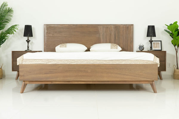 Modrest Claire Contemporary Walnut Bed Model VGWDWIN-USQB-BED