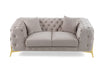Divani Casa Clarice Transitional Light Beige Velvet Loveseat Model VGAH-SF1013-2-BGE