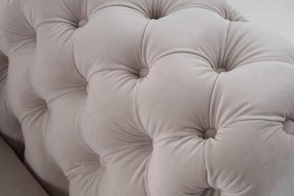 Divani Casa Clarice Transitional Light Beige Velvet Chair Model VGAH-SF1013-1-BGE