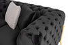 Divani Casa Clarice Transitional Black Velvet Sofa Model VGAH-SF1013-3-BLK