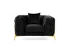 Divani Casa Clarice Transitional Black Velvet Chair Model VGAH-SF1013-1-BLK