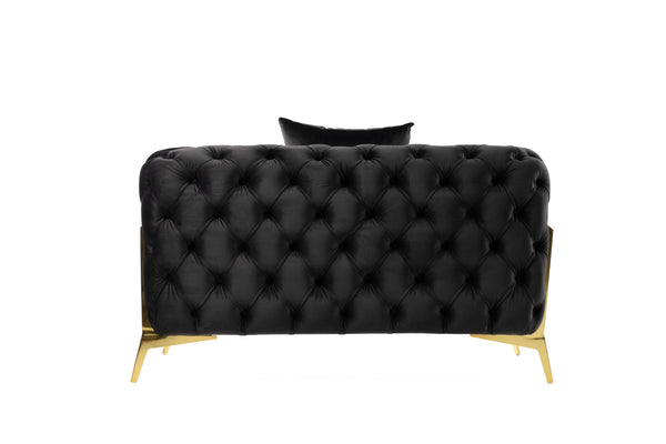 Divani Casa Clarice Transitional Black Velvet Chair Model VGAH-SF1013-1-BLK