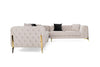 Divani Casa Clarice Transitional Light Beige Velvet Sectional Sofa Model VGAH-SF1015-BGE