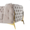 Clarice Transitional Light Beige Velvet Sectional Sofa