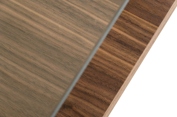 Modrest Clarion Mid Century Walnut And Glass Coffee Table Model VGBBLE638E