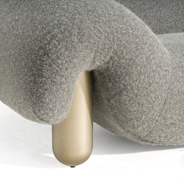 Divani Casa Clarity Contemporary Grey Fabric Accent Chair Model VGFA-SF2002