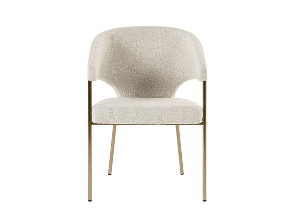 Modrest Claudine Modern Light Grey Fabric & Antique Brass Dining Chair Model VGGAGA-6214CH-1-LTGRY-4