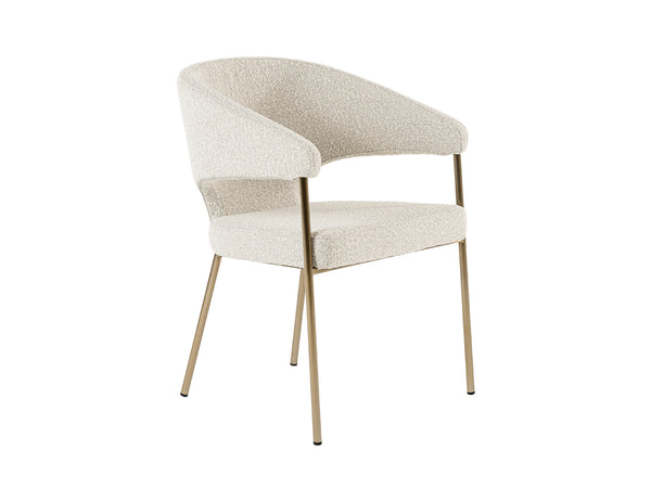 Modrest Claudine Modern Light Grey Fabric & Antique Brass Dining Chair Model VGGAGA-6214CH-1-LTGRY-4