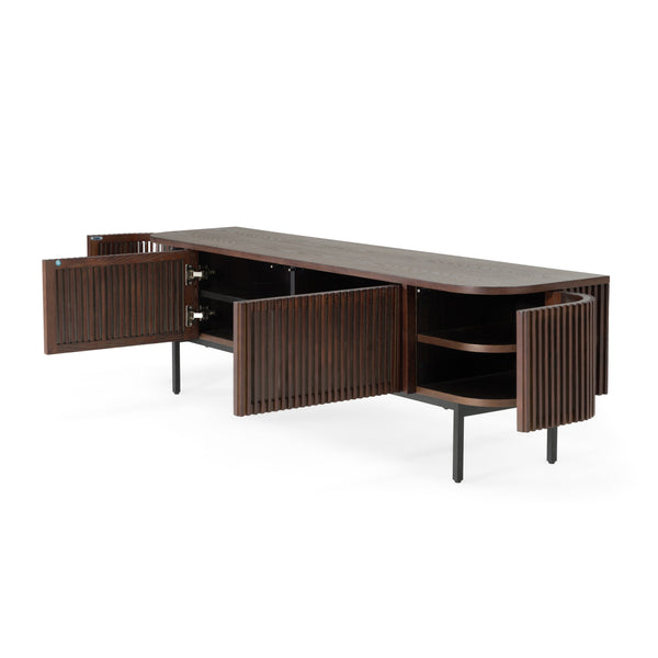 Clifton Modern Smoked Ash Tall TV Stand