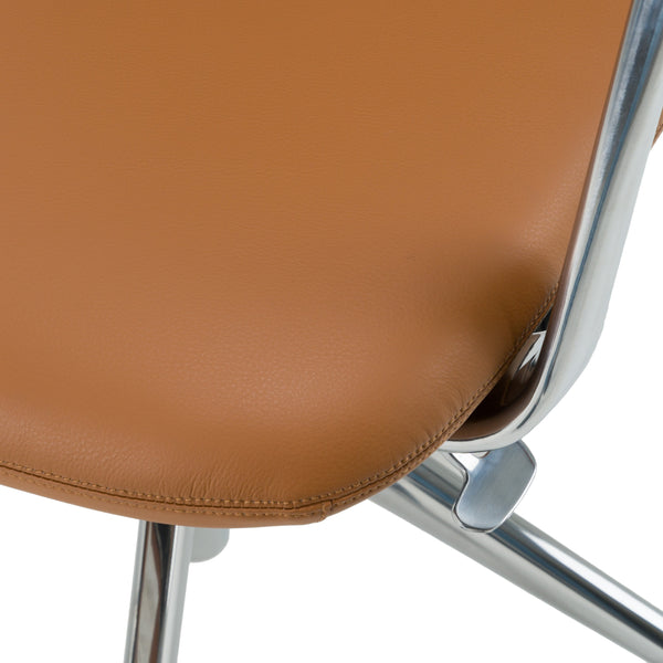 Clyne Modern Camel Vegan Leather Executive Office Chair
